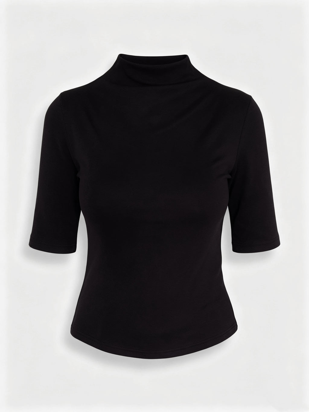 Fitted high neck t-shirt in 3 colours