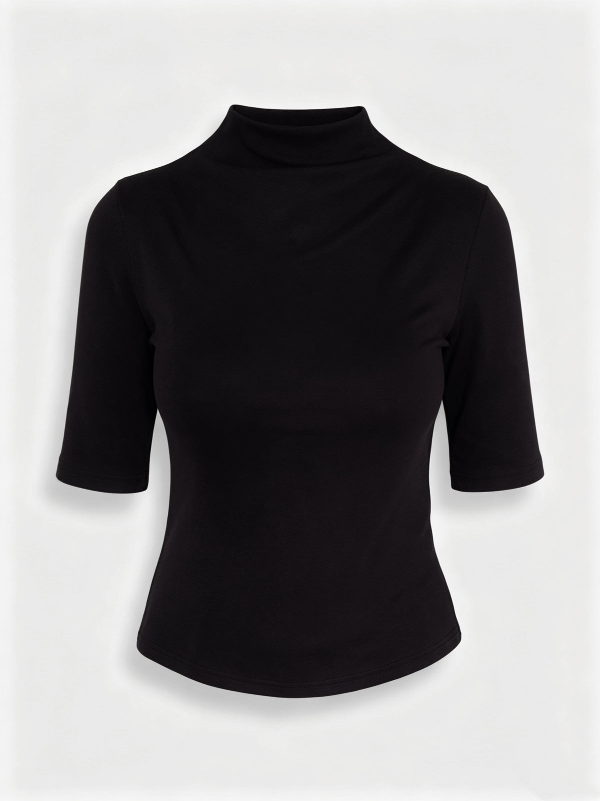 Fitted high neck t-shirt in 3 colours