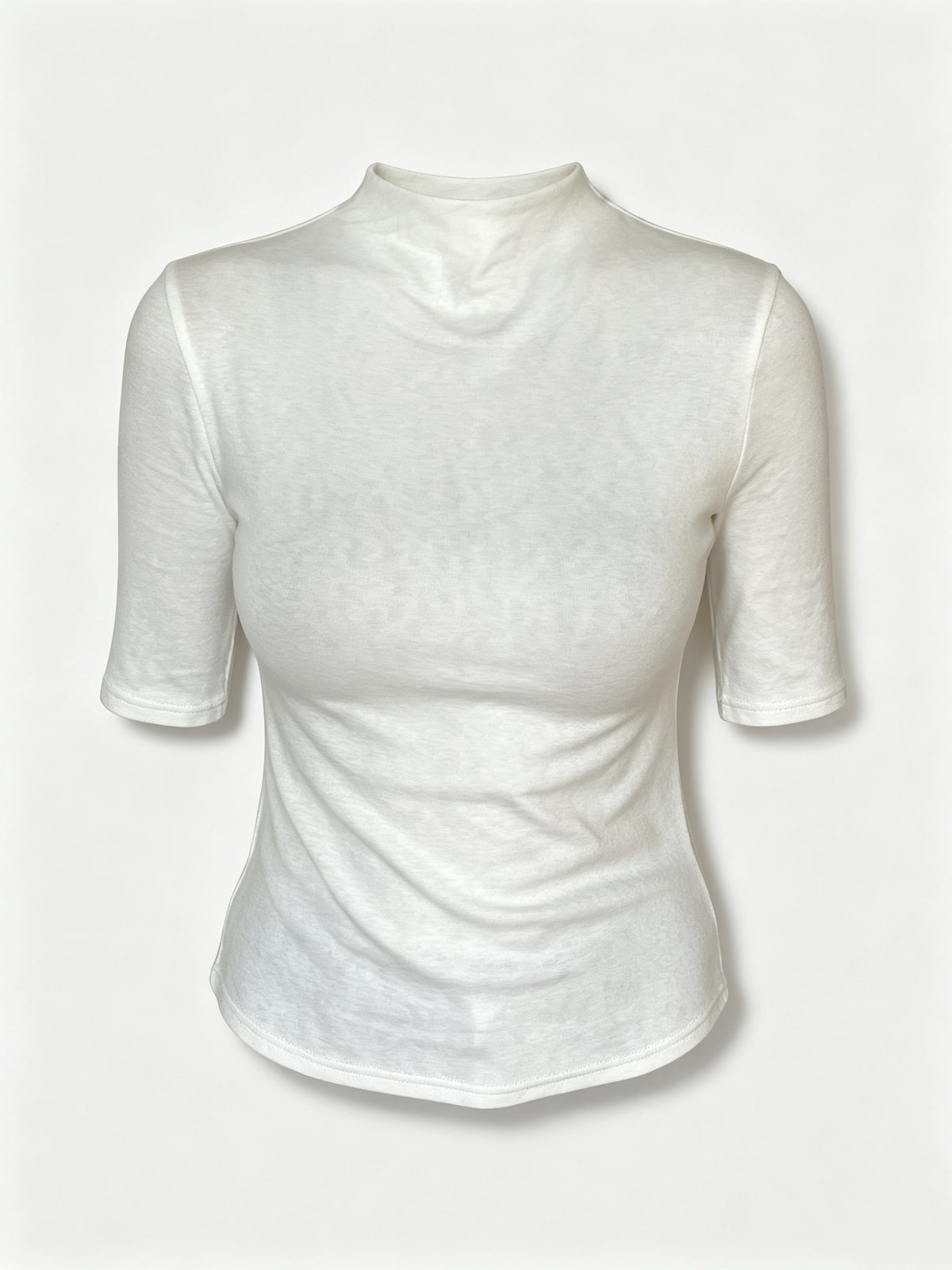 Fitted high neck t-shirt in 3 colours