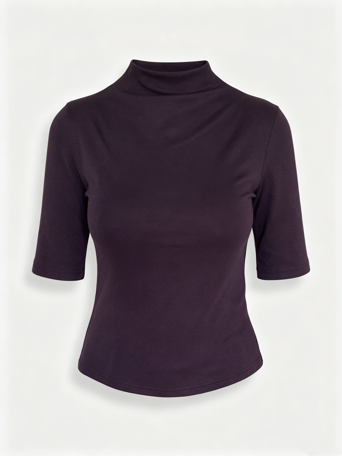 Fitted high neck t-shirt in 3 colours