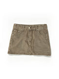Denim mini-skirt in brown