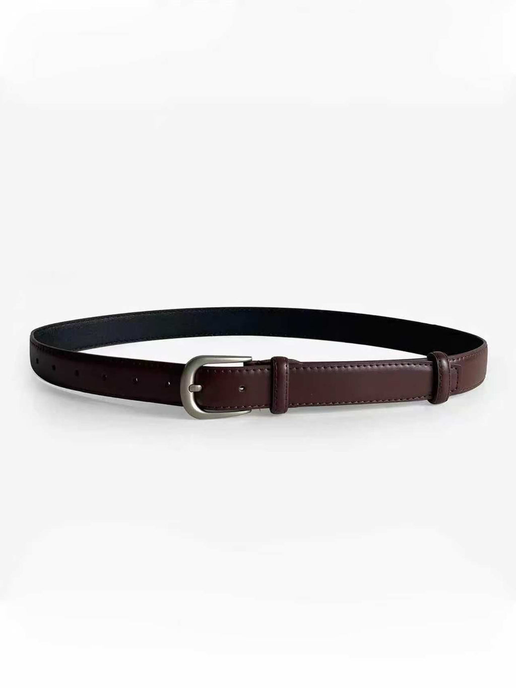 Basic leather slim belt in 2 colours