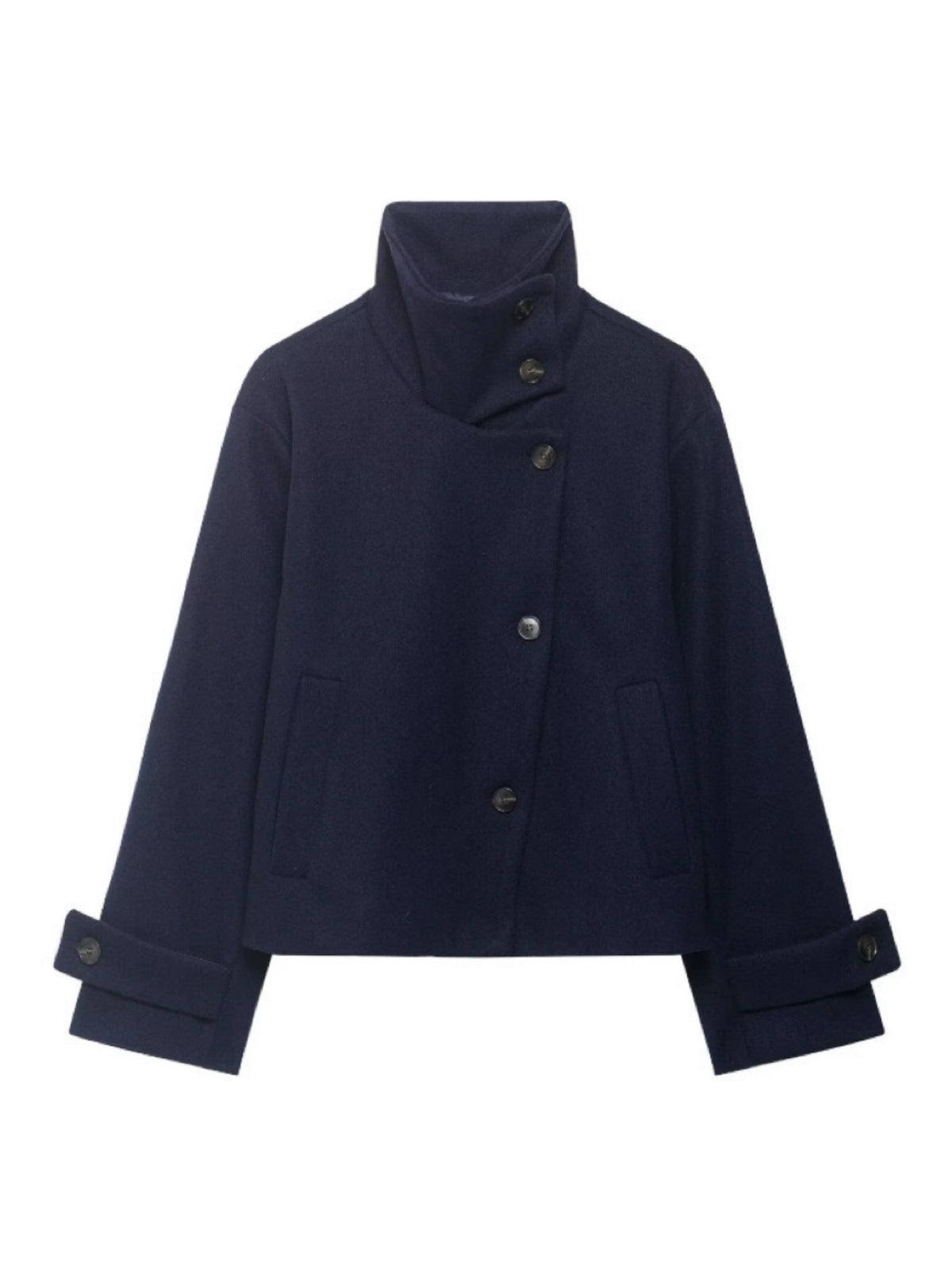Funnel neck short jacket in 7 colours