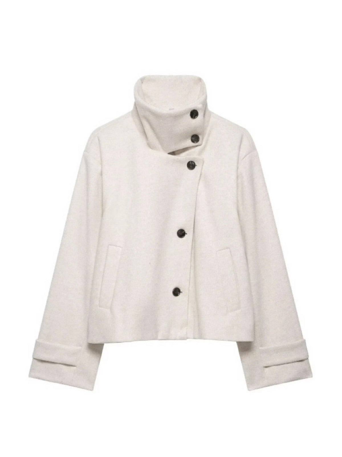 Funnel neck short jacket in 7 colours