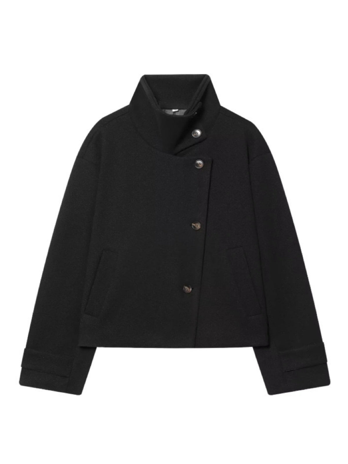 Funnel neck short jacket in 7 colours