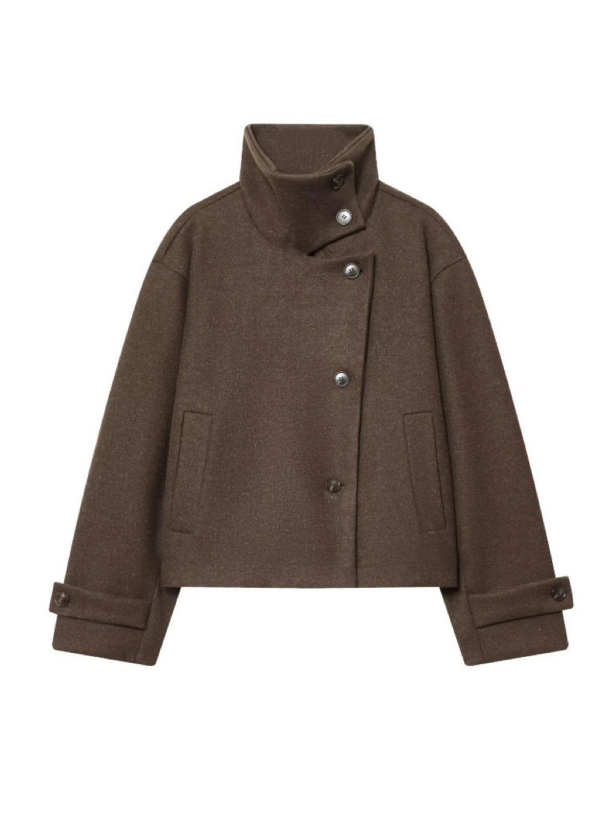 Funnel neck short jacket in 7 colours