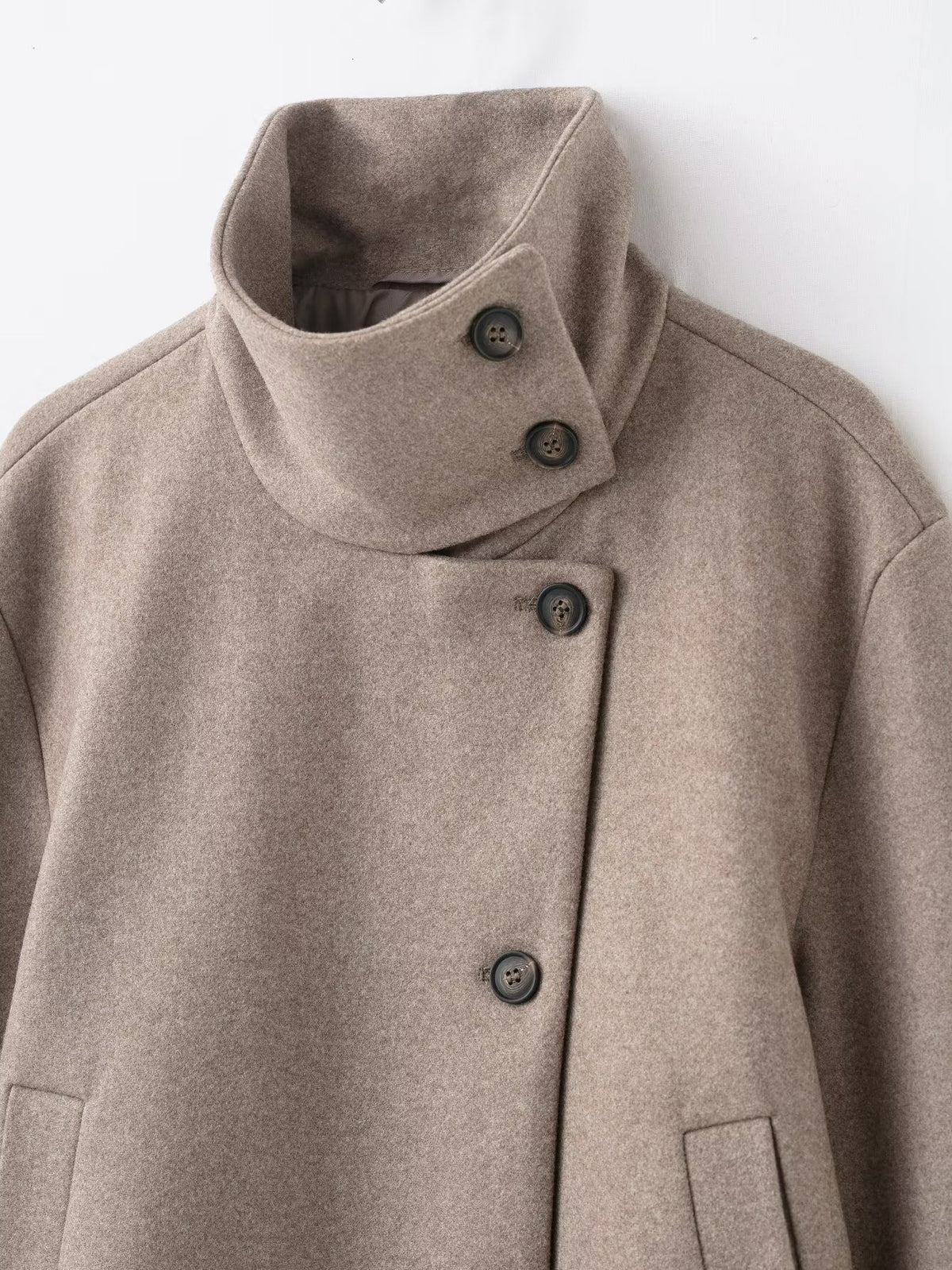 Funnel neck short jacket in 7 colours