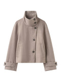 Funnel neck short jacket in 7 colours